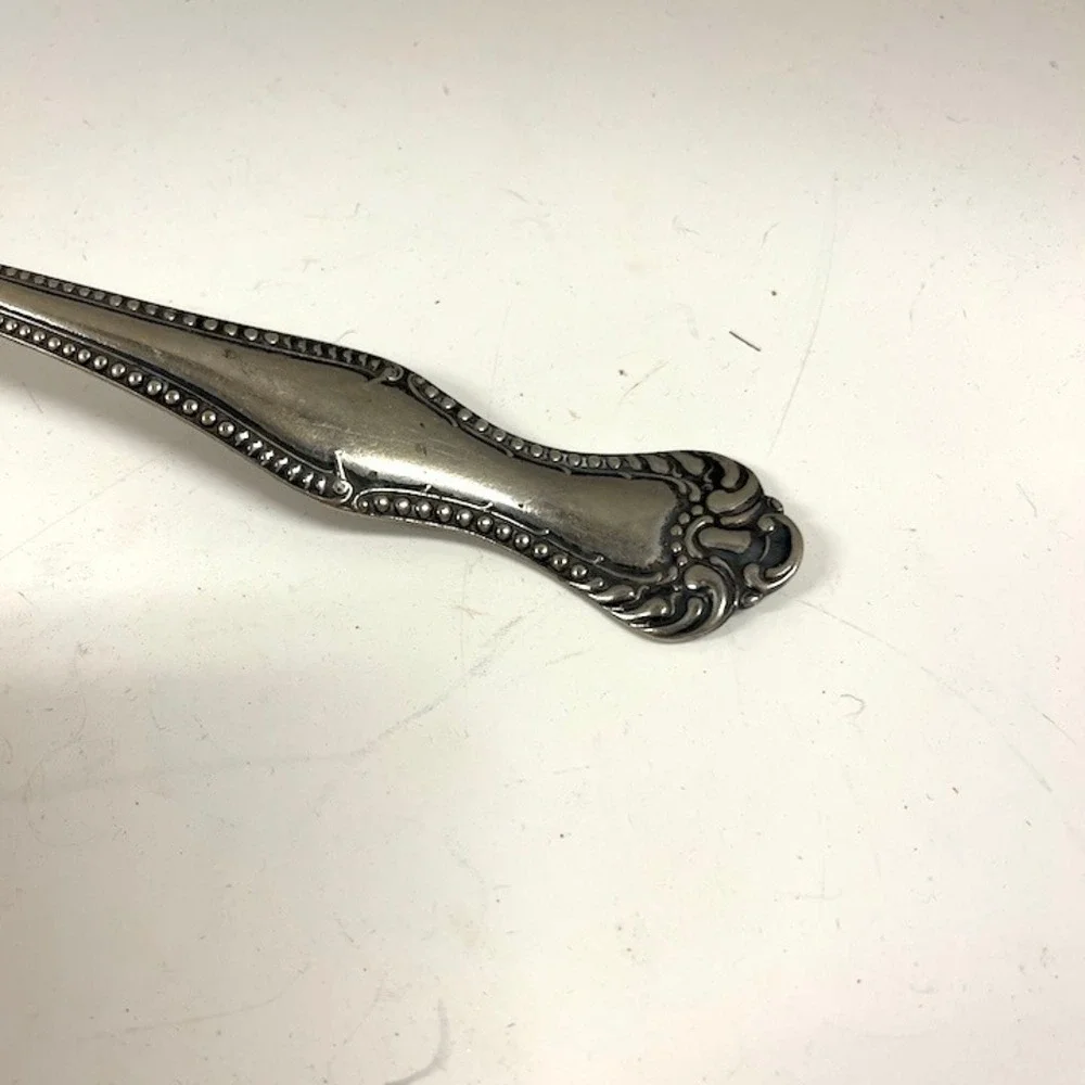 Vintage Extra Plate Silver Gravy Ladle Ornate Countess Pattern Sauce Spoon LS12